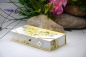 Preview: Stifte-Schachtel mit Klappdeckel ca. 21x10x4cm | Frühlingskranz | zitronengelb | Art. Nr. 97040002